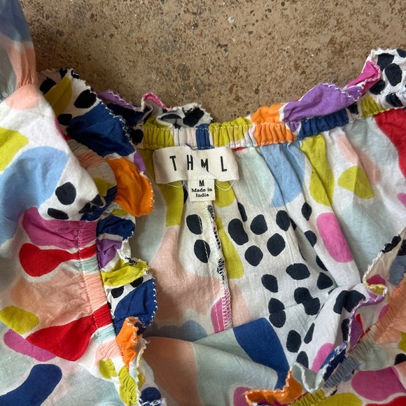 THML Multicolor Ruffle Sleeve Top - Picture 2 of 2